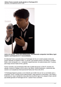 Chileno Franco Leonardo resulta ganador en Festivegas