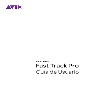 Fast Track Pro Manual de Usuario