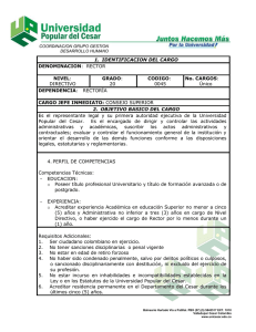 Perfiles Nivel Directivo - Universidad Popular del Cesar