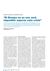 “Si Europa no se une será imposible superar esta crisis”