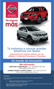 Te invitamos a conocer grandes beneficios con Nissan