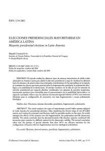 Elecciones presidenciales mayoritarias en América latina = Mayority