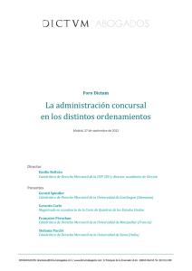 La administración concursal en los distintos