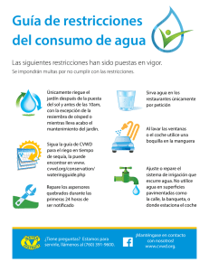 Guía de restricciones del consumo de agua