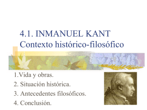 3.2. INMANUEL KANT Contexto histórico-filosófico