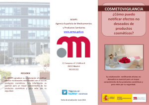 Tríptico: Cosmetovigilancia - Agencia Española de Medicamentos y