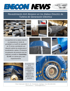 Revestimiento Anti Abrasivo en los Alabes Directriz de Turbina de