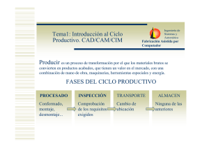 Tema1: Introducción al Ciclo Productivo. CAD/CAM/CIM FASES