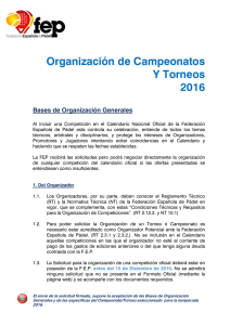 Organización de Campeonatos Y Torneos 2016