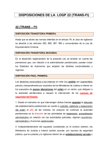 disposiciones de la logp 22 + preambulo + oteadores