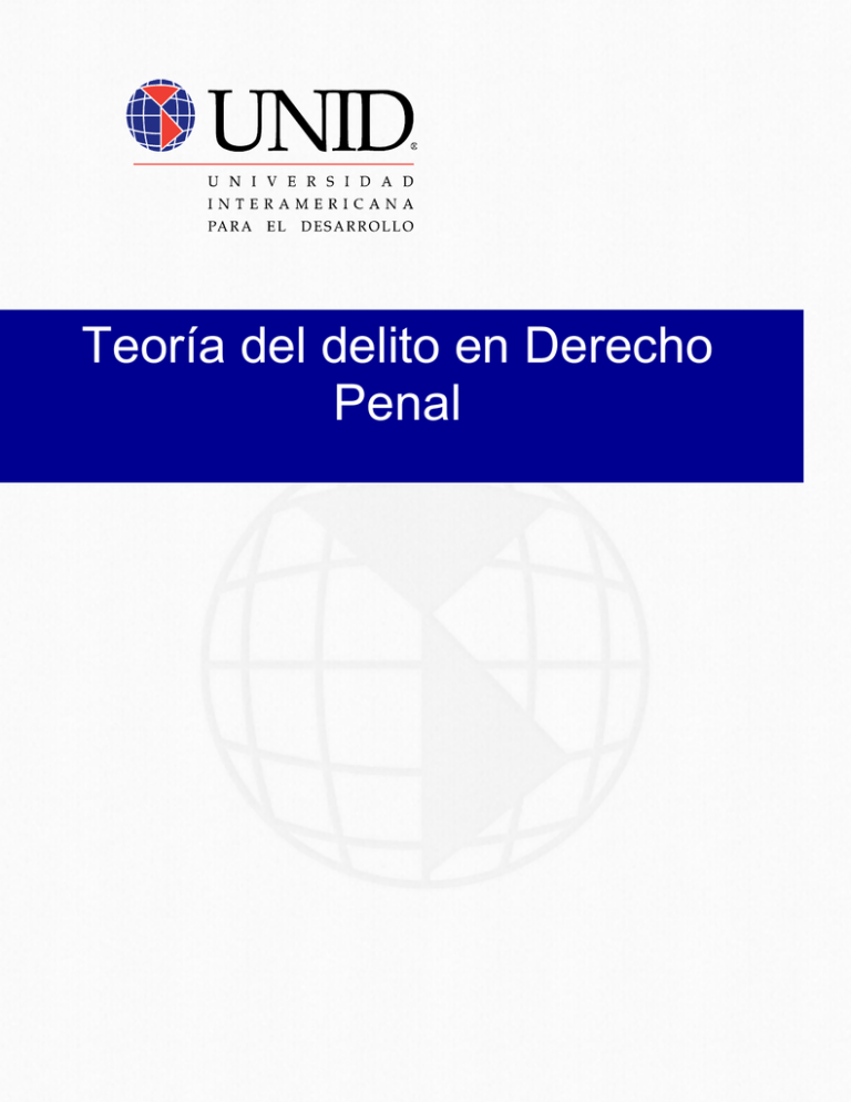 Teoría Del Delito En Derecho Penal 3796