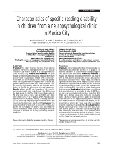 Characteristics of specific reading disability in children from a