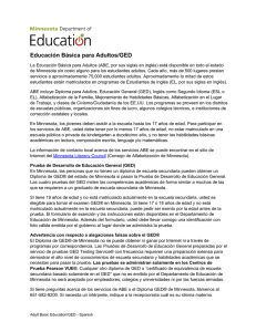 Adult Basic Education/GED - Spanish