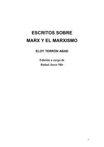 Escritos sobre Marx y el marxismo