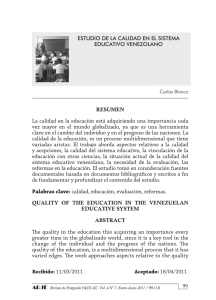 La calidad en la educación está adquiriendo una importancia cada