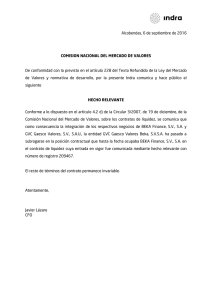 Alcobendas, 6 de septiembre de 2016 COMISION NACIONAL DEL