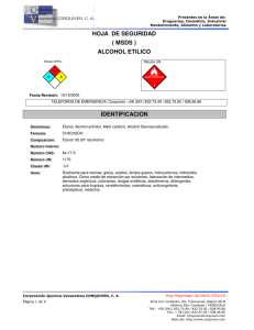 HOJA DE SEGURIDAD ALCOHOL ETILICO ( MSDS