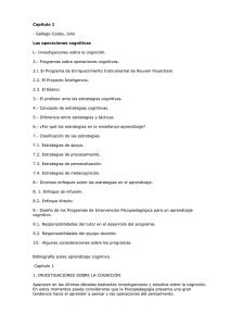 Capítulo 1 - Gallego Codes, Julio Las operaciones cognitivas L
