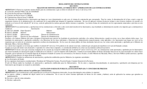 reglamento de contrataciones seccion i fijacion de montos limites