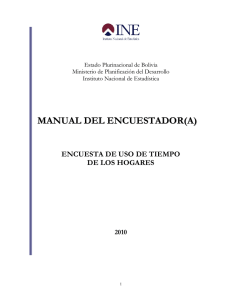 manual encuestador - Instituto Nacional de Estadística de Bolivia