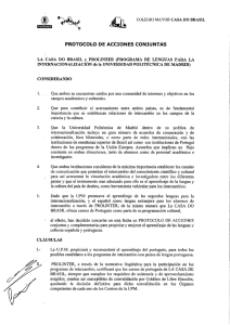 protocolo de acciones conjuntas - Universidad Politécnica de Madrid