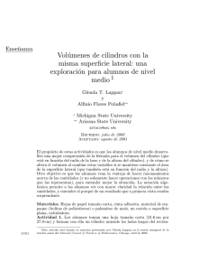 Volúmenes de cilindros con la misma superficie lateral: una