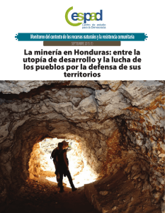 La minería en Honduras: entre la utopía de desarrollo y la lucha de