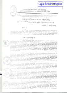 I Copia ﬁel del Original - Gobierno Regional de Tumbes