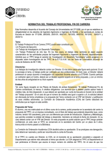 Normativa de los TPFC - Universidad de Córdoba