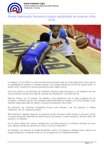 Pierde baloncesto femenino cubano posibilidad de avanzar a Río