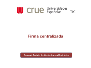 Firma centralizada - Crue-TIC