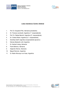 Lista miembros Centro Arbitral - AHK Argentina