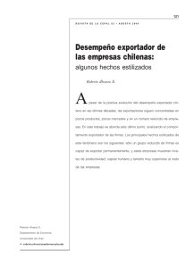 Revista de la CEPAL 83, Desempeno exportador de las empresas