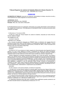 TSJ Cataluña. Sentencia Nº 358. 21 Enero 2004