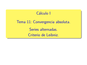 Cálculo I eserved@d = *@let@token Tema 11: Convergencia