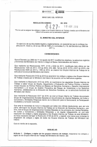 Resolución 0427 de 2016 - Ministerio del Interior