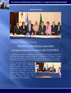 México y Honduras estrechan cooperación en el marco del GANSEG