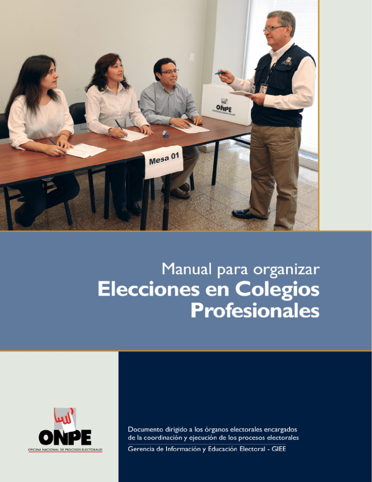 Manual Para Organizar Elecciones En Colegios Profesionales