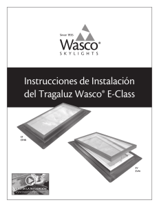 Instrucciones de Instalación del Tragaluz Wasco