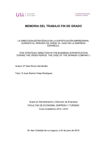 la direccion estrategica en la sofisticacion empresarial durante el