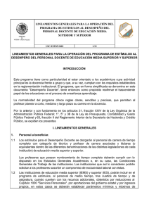 lineamientos generales para la operación del