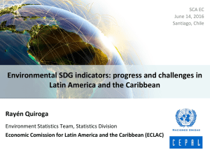 Environmental indicators in the SDGs