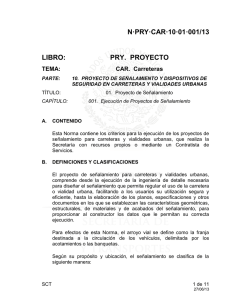 N·PRY·CAR·10·01·001/13 LIBRO: PRY. PROYECTO