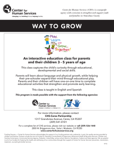 WAY TO GROW - Center for Human Services