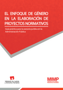 el enfoque de genero en la elaboración de proyectos normativos