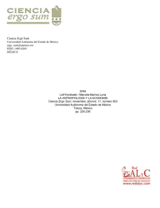 Redalyc. La antropolog&iacute;a y la econom&iacute;a. Ciencia Ergo Sum
