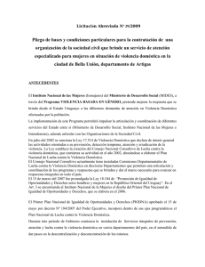 Contratación de una organización de la sociedad civil que brinde un