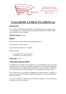 TALLER DE LETRAS FLAMENCAS