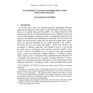 an economic analysis of higher education financing policiesl2