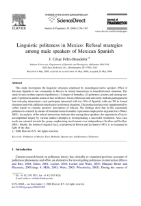 Linguistic politeness in Mexico - Coordinación de Estudios de